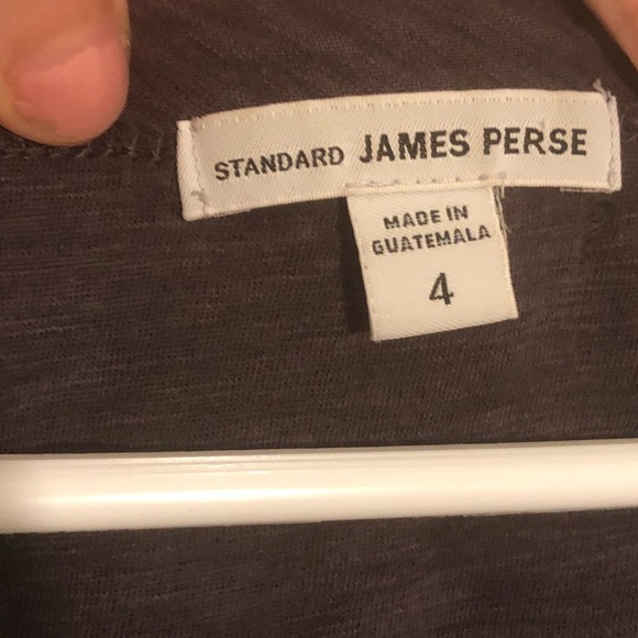 James Perse Super Soft Gray Scoop Neck Tee - Picture 4 of 6